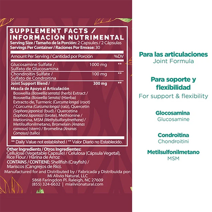 Joint Formula | Con Glucosamina, MSM y Extractos Botánicos