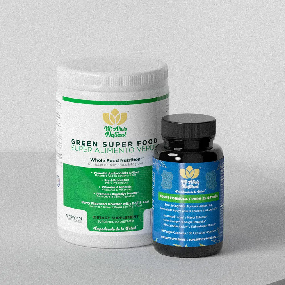 Focus Formula + Green SuperFood – Claridad Mental y Vitalidad - Mi Alivio Natural 